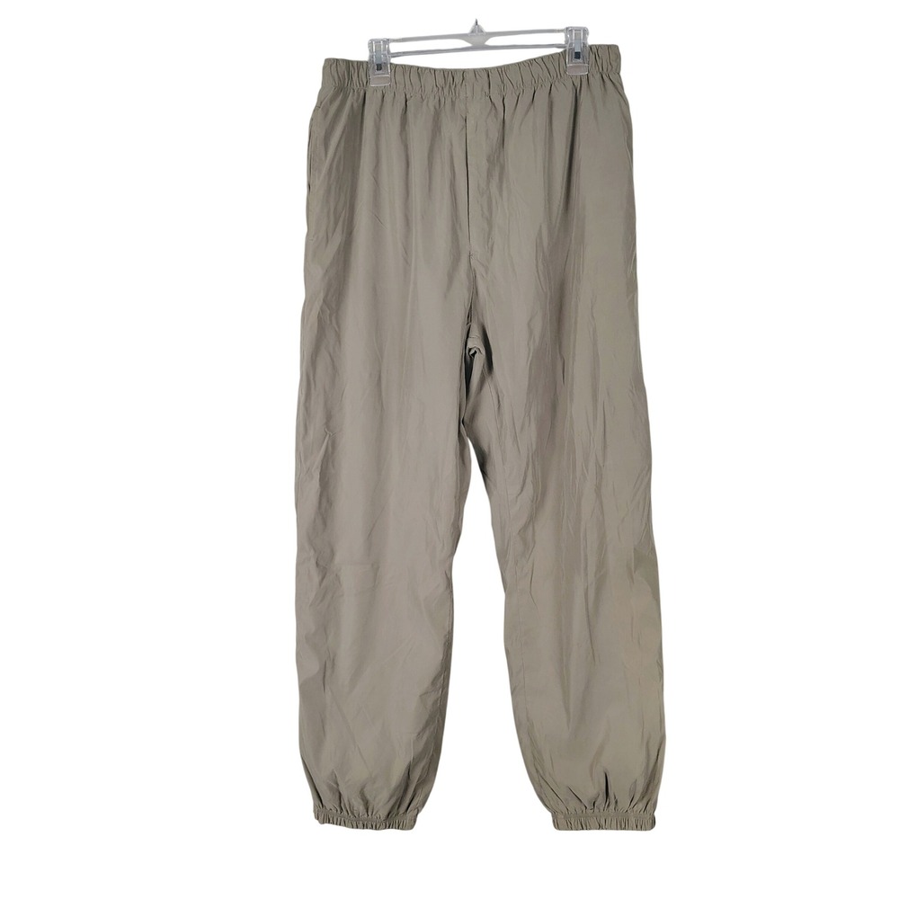 Weatherproof Performance Mens XL Lined Track Pants Tan Joggers Elastic Waist